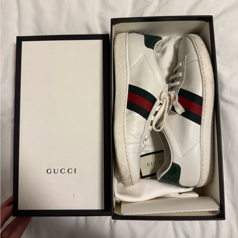Gucci Ace Leather Sneaker shoes with box